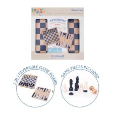 PS920: Wooden 3-in-1 Board Games